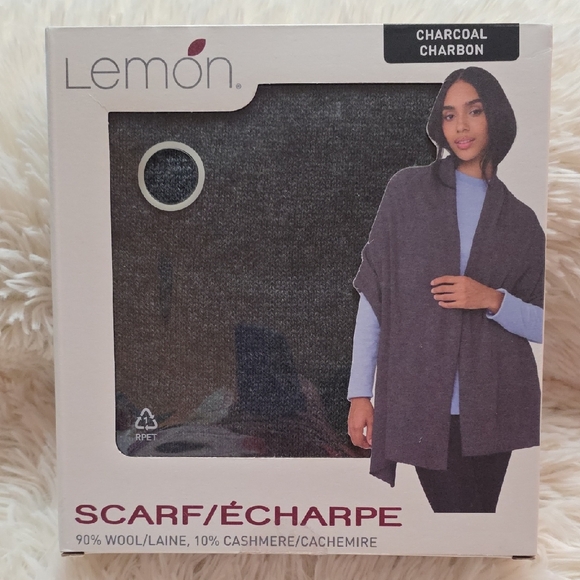 Lemon Accessories - Lemon Charcoal Wrap Scarf, Women